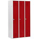 Schäfer Shop Select Kledinglocker, met 3 compartimenten, draaigrendelslot, Deur rood