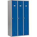 Schäfer Shop Select Kledinglocker met 3 compartimenten, draaigrendelslot, licht zilver/gentiaanblauw