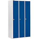 Schäfer Shop Select Kledinglocker met 3 compartimenten, draaigrendelslot, lichtgrijs/gentiaanblauw