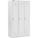 Schäfer Shop Select Kledinglocker met 3 compartimenten, draaigrendelslot, lichtgrijs/lichtgrijs