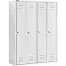 Schäfer Shop Select Kledinglocker met 4 compartimenten, cilinderslot, lichtgrijs/lichtgrijs