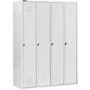 Schäfer Shop Select Kledinglocker met 4 compartimenten, draaigrendelslot, lichtgrijs/lichtgrijs