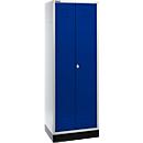 Schäfer Shop Select Kledinglocker, met draaigrendelslot, lichtgrijs/gentiaanblauw
