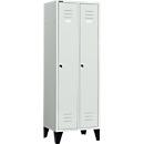 Schäfer Shop Select Kledinglocker met poten, cilinderslot, lichtgrijs/lichtgrijs