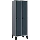 Schäfer Shop Select Kledinglocker met poten, draaigrendelslot, licht zilver/antraciet