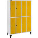 Schäfer Shop Select Kleiderspind, 4x2 Abt., m. Füßen, Drehriegelverschluss, Tür gelb