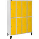 Schäfer Shop Select Kleiderspind, 4x2 Abt., m. Füßen, Zylinderschloss, Tür gelb
