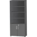 Schäfer Shop Select Kombischrank SET UP, 6 OH, B 800 x T 420 x H 2240 mm, graphit/graphit