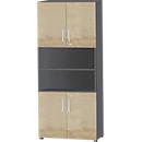 Schäfer Shop Select Kombischrank SET UP, 6 OH, B 800 x T 420 x H 2240 mm, graphit/WildWildeiche