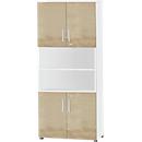 Schäfer Shop Select Kombischrank SET UP, 6 OH, B 800 x T 420 x H 2240 mm, weiß/WildWildeiche