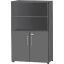 Schäfer Shop Select Kombischrank Start Off, 4 OH, abschließbar, B 800 x T 420 x H 1470 mm, Holz, graphit/graphit 