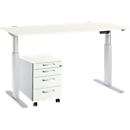 Schäfer Shop Select Komplettset Schreibtisch und Rollcontainer ERGO-T, einstufig höhenverstellbar, Tisch B 1600 mm,