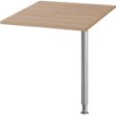 Schäfer Shop Select koppelplaat, B 800 x D 800 mm, eikenhoutdecor/blank aluminium