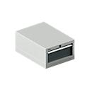 Schäfer Shop Select ladekast 18-27, 1 lade, tot 200 kg, B 411 x D 572 x H 250 mm, antracietgrijs/lichtgrijs