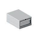 Schäfer Shop Select ladekast 18-27, 1 lade, tot 200 kg, B 411 x D 572 x H 250 mm, blank alu.-kleurig/blank alu.-kleurig