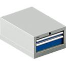 Schäfer Shop Select ladekast 18-27, 2 laden (H 50/100mm), tot 200 kg, B 411 x D 572 x H 250 mm, gentiaanblauw/lichtgrijs