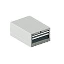 Schäfer Shop Select ladekast 18-27, 2 laden (H 50/100mm), tot 75 kg, B 411 x D 572 x H 250 mm, antracietgrijs/lichtgrijs