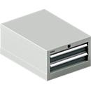 Schäfer Shop Select ladekast 18-27, 2 laden (H 75/75mm), tot 200 kg, B 411 x D 572 x H 250 mm, antracietgrijs/lichtgrijs