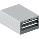 Schäfer Shop Select ladekast 18-27, 2 laden (H 75/75mm), tot 200 kg, B 411 x D 572 x H 250 mm, antracietgrijs/wit aluminium