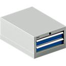 Schäfer Shop Select ladekast 18-27, 2 laden (H 75/75mm), tot 200 kg, B 411 x D 572 x H 250 mm, gentiaanblauw/lichtgrijs