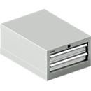 Schäfer Shop Select ladekast 18-27, 2 laden (H 75/75mm), tot 200 kg, B 411 x D 572 x H 250 mm, lichtgrijs/lichtgrijs