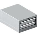 Schäfer Shop Select ladekast 18-27, 2 laden (H 75/75mm), tot 200 kg, B 411 x D 572 x H 250 mm, wit aluminium/wit aluminium