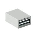 Schäfer Shop Select ladekast 18-27, 2 laden (H 75/75mm), tot 75 kg, B 411 x D 572 x H 250 mm, antracietgrijs/lichtgrijs