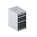 Schäfer Shop Select ladekast 18-27, 3 laden, tot 75 kg, B 411 x D 572 x H 700 mm, antracietgrijs/blank alu.-kleurig