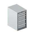 Schäfer Shop Select ladekast 18-27, 5 laden, tot 75 kg, B 411 x D 572 x H 700 mm, blank alu.-kleurig/blank alu.-kleurig