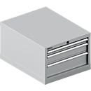 Schäfer Shop Select ladekast 27-36, 3 schuifladen, tot 75 kg, B 564 x D 725 x H 400 mm, blank aluminium/blank aluminium