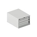 Schäfer Shop Select ladekast 27-36, 3 schuifladen, tot 75 kg, B 564 x D 725 x H 400 mm, lichtgrijs/lichtgrijs