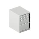 Schäfer Shop Select ladekast 27-36, 4 schuifladen, tot 75 kg, B 564 x D 725 x H 800 mm, lichtgrijs/lichtgrijs