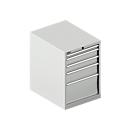Schäfer Shop Select ladekast 27-36, 5 schuifladen, tot 75 kg, B 564 x D 725 x H 800 mm, lichtgrijs/lichtgrijs