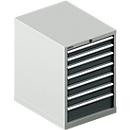 Schäfer Shop Select ladekast 27-36, 7 schuifladen, tot 75 kg, B 564 x D 725 x H 800 mm, antracietgrijs/lichtgrijs