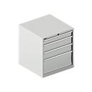 Schäfer Shop Select Ladekast 36-36, 4 laden, tot 200 kg, B 717 x D 717 x D 725 x H 800 mm, lichtgrijs
