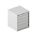 Schäfer Shop Select Ladekast 36-36, 5 laden, tot 200 kg, B 717 x D 717 x D 725 x H 850 mm, lichtgrijs