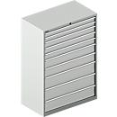 Schäfer Shop Select Ladekast 54-27, 10 laden, tot 200 kg, B 1023 x D 572 x D 572 x H 1450 mm, lichtgrijs