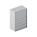 Schäfer Shop Select Ladekast 54-27, 10 laden, tot 75 kg, B 1023 x D 572 x D 572 x H 1450 mm, wit aluminium.