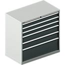 Schäfer Shop Select Ladekast 54-27, 6 laden, tot 200 kg, B 1023 x D 572 x H 1000 mm, lichtgrijs/antracietgrijs.