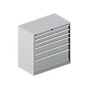 Schäfer Shop Select Ladekast 54-27, 6 laden, tot 75 kg, B 1023 x D 572 x H 1000 mm, wit aluminium.
