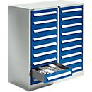 Schäfer Shop Select ladekast SF 180, 18 laden, lichtgrijs RAL 7035 gentiaanblauw RAL 5010