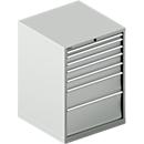 Schäfer Shop Select Ladekast WSK 54-36, staal, 7 laden, tot 200 kg, B 1023 x D 725 x H 1000 mm, lichtgrijs/lichtgrijs