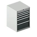 Schäfer Shop Select Ladekast WSK 54-36, staal, 7 laden, tot 75 kg, B 1023 x D 725 x H 1000 mm, lichtgrijs/antracietgrijs