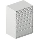 Schäfer Shop Select Ladekast WSK 54-36, staal, 8 laden, tot 200 kg, B 1023 x D 725 x H 1000 mm, lichtgrijs/lichtgrijs.
