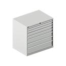 Schäfer Shop Select Ladekast WSK 54-36, staal, 8 laden, tot 75 kg, B 1023 x D 725 x H 1000 mm, lichtgrijs/lichtgrijs.