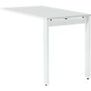 Schäfer Shop Select LOGIN aanbouwtafel, 4-poots, B 1000 x D 600 x H 740 mm, lichtgrijs/verkeerswit