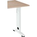 Schäfer Shop Select LOGIN aanbouwtafel, C-poot, B 1000 x D 600 x H 660-820 mm, eiken/verkeerswit
