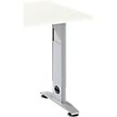 Schäfer Shop Select LOGIN aanbouwtafel, C-poot, B 1000 x D 600 x H 660-820 mm, wit/blank aluminium