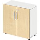 Schäfer Shop Select LOGIN kast, 2 dossierhoogtes, B 800 x D 420 x H 788 mm, wit/mapeldoorn decor