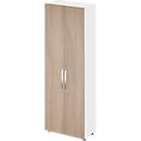Schäfer Shop Select LOGIN kast, 6 dossierhoogtes, B 800 x D 420 x H 2240 mm, wit/eikenhout